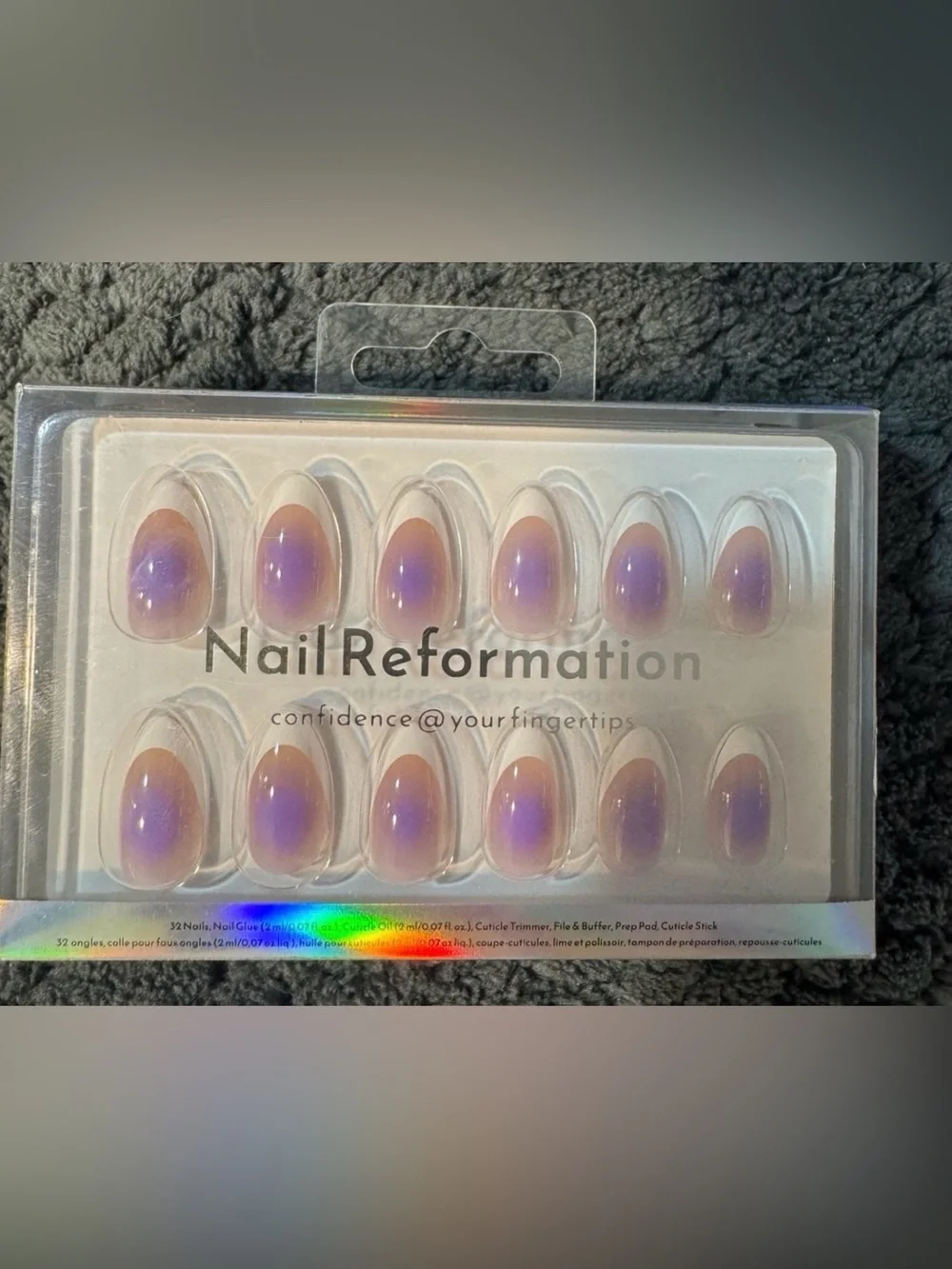 (2) Sets of Nail Reformation Kits  - “Ombré Plum” - “Rosé Jelly” - Short Almond